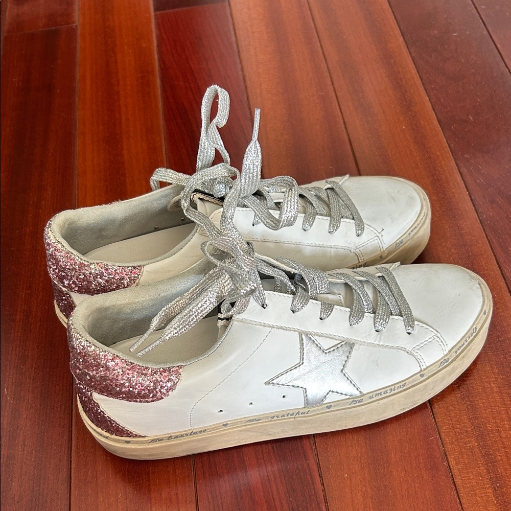 Shu Shop Reba Pink and White Fashion Sneakers